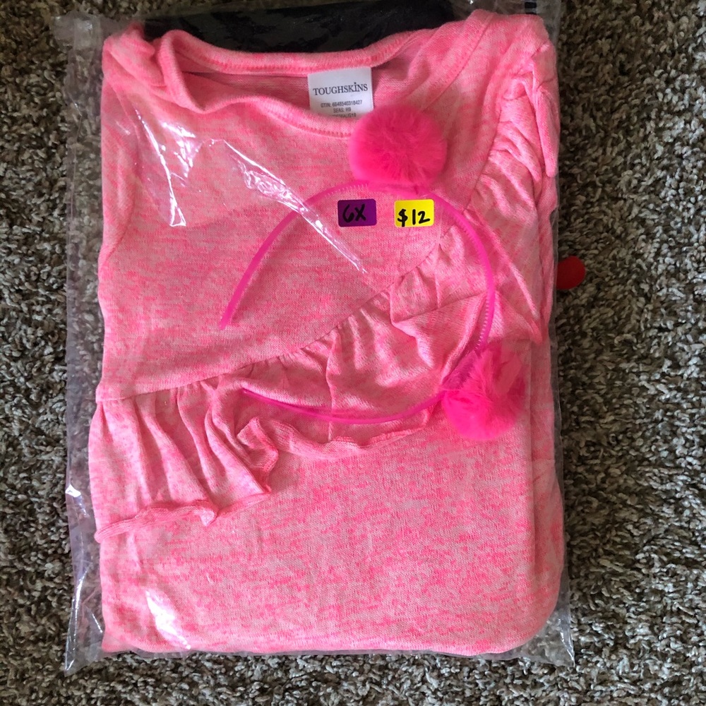 Girls 2Pc Set Pink and Black